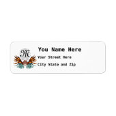 Colorful Lionfish Monogram Etiket (Voorkant)