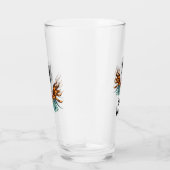 Colorful Lionfish Monogram Glas (Rechts)