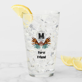 Colorful Lionfish Monogram Glas