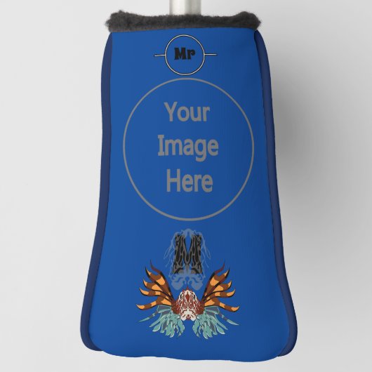 Colorful Lionfish Monogram Golfheadcover (Draai 90)