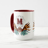 Colorful Lionfish Monogram Mok (Voorkant links)