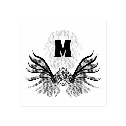 Colorful Lionfish Monogram Rubberstempel (Afrduk)