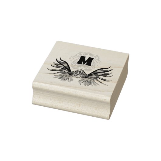 Colorful Lionfish Monogram Rubberstempel (Stempel)