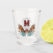 Colorful Lionfish Monogram Shot Glas (Voorkant)