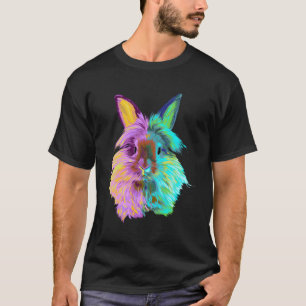 Colorful Lionhead Rabbit T-shirt