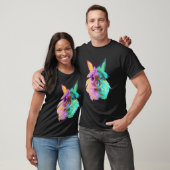 Colorful Lionhead Rabbit T-shirt (Unisex)