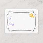 Colorful Lions Display Baby shower Cadeaukaart Informatiekaartje (Achterkant)