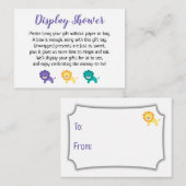 Colorful Lions Display Baby shower Cadeaukaart Informatiekaartje (Voorkant / Achterkant)