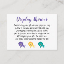Colorful Lions Display Baby shower Cadeaukaart