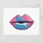Colorful Lip Art Briefkaart (Voorkant)
