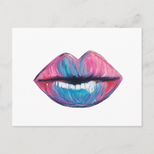 Colorful Lip Art Briefkaart (Voorkant)
