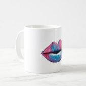 Colorful Lip Art Koffiemok (Voorkant links)