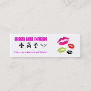 Colorful Lips & Symbolen-kaart Mini Visitekaartje
