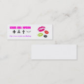 Colorful Lips & Symbolen-kaart Mini Visitekaartje (Voorkant / Achterkant)