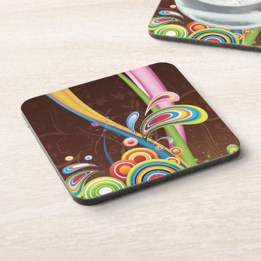 Colorful Liquid Reality Bier Onderzetter (Linkerzijde)