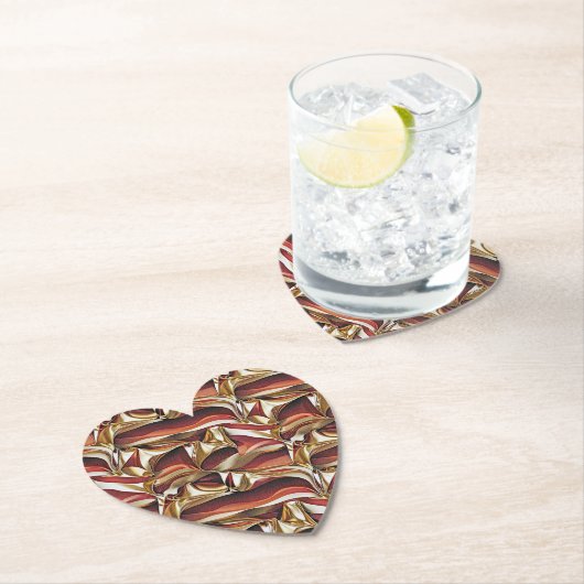 Colorful liquid waves geometric abstract pattern 3 kartonnen onderzetters (Insitu)