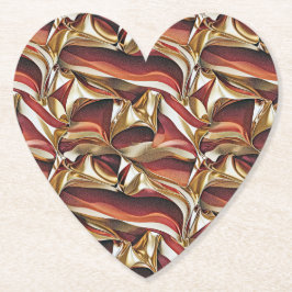 Colorful liquid waves geometric abstract pattern 3 kartonnen onderzetters