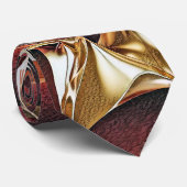 Colorful liquid waves geometric abstract pattern 3 stropdas (Opgerold)