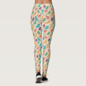 Colorful Little Birds Pattern Leggings (Achterkant)