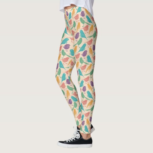 Colorful Little Birds Pattern Leggings (Links)