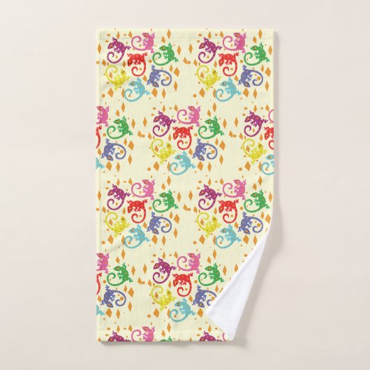 Colorful Lizards Bad Handdoek (Handdoek)