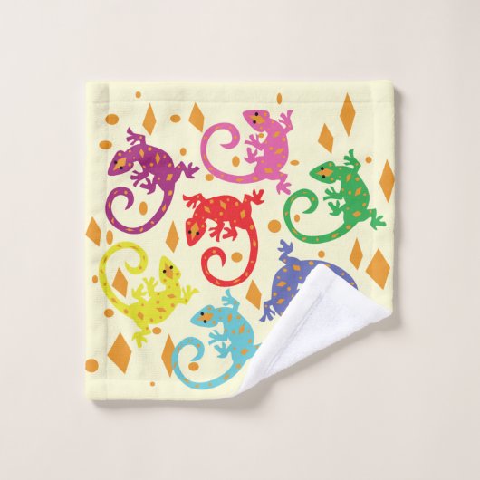 Colorful Lizards Bad Handdoek (Wasdoekje)