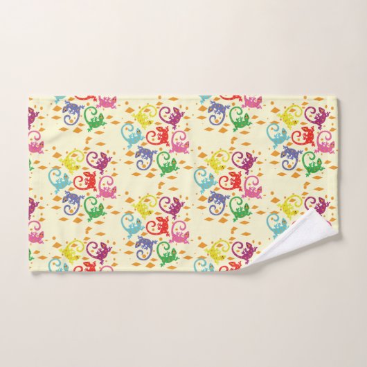 Colorful Lizards Bad Handdoek (Handdoek)