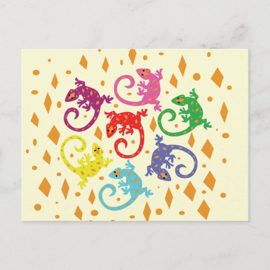 Colorful Lizards Briefkaart (Voorkant)