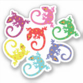 Colorful Lizards Sticker (Voorkant)