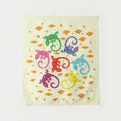 Colorful Lizards Wandkleed (Voorkant)