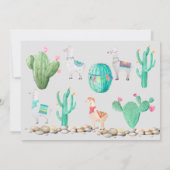 Colorful Llama-Baby shower Kaart (Achterkant)