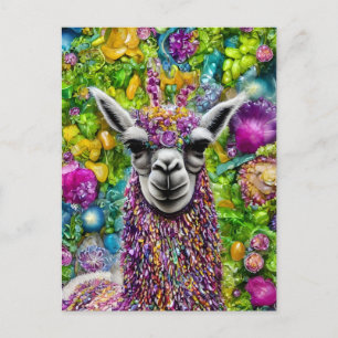 Colorful Llama-Briefkaart Briefkaart
