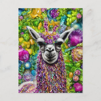 Colorful Llama-Briefkaart Briefkaart