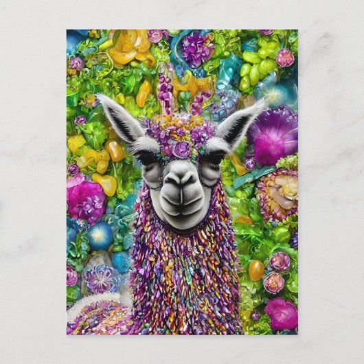 Colorful Llama-Briefkaart Briefkaart (Voorkant)