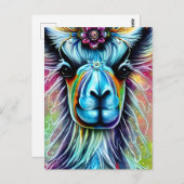 Colorful Llama-Briefkaart Briefkaart (Voorkant / Achterkant)