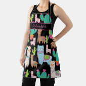 Colorful Llama en Cactus Pattern Schort (Insitu)