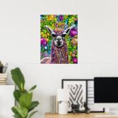 Colorful Llama Poster (Thuiskantoor)