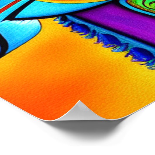 Colorful Llama Poster (Hoek)