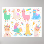 Colorful Llamacorns Poster (Voorkant)
