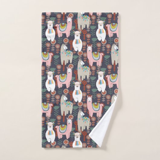 Colorful Llamas Pattern Bad Handdoek (Handdoek)