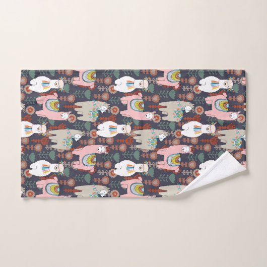 Colorful Llamas Pattern Bad Handdoek (Handdoek)