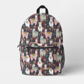 Colorful Llamas Pattern Bedrukte Rugzak (Voorkant)
