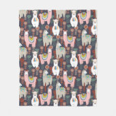 Colorful Llamas Pattern Fleece Deken (Voorkant)