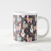 Colorful Llamas Pattern Grote Koffiekop (Rechts)