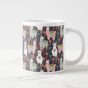 Colorful Llamas Pattern Grote Koffiekop