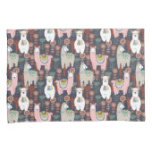 Colorful Llamas Pattern Kussensloop (Voorkant-Rechts)