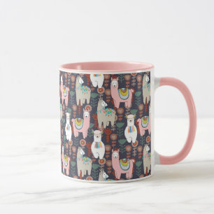 Colorful Llamas Pattern Mok