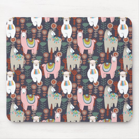 Colorful Llamas Pattern Muismat (Voorkant)