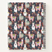 Colorful Llamas Pattern Notitieboek (Achterkant)