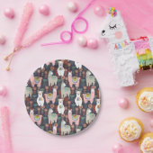 Colorful Llamas Pattern Papieren Bordje (Feest)